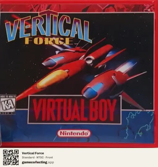 Vertical Force Virtual Boy, NTSC box front