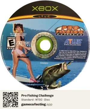 Pro Fishing Challenge Xbox, NTSC disc