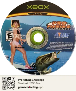 Pro Fishing Challenge Xbox, NTSC disc