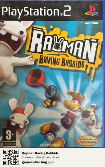 Rayman Raving Rabbids PlayStation 2, Spain box front