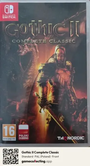 Gothic II Complete Classic Nintendo Switch, Poland box front