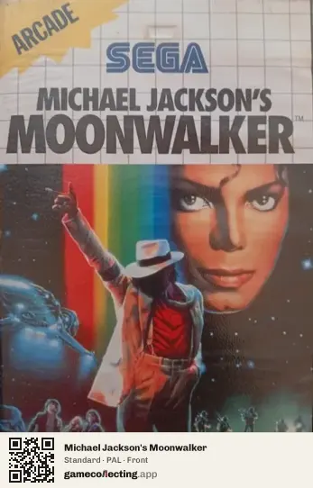 Michael Jackson's Moonwalker Sega Master System, PAL box front