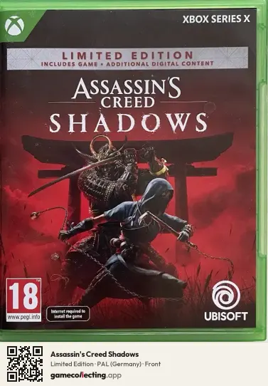 Assassin's Creed Shadows Xbox Series X, Germany box front