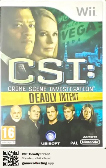 CSI: Deadly Intent Nintendo Wii, PAL box front