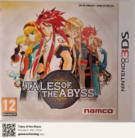 Tales of the Abyss Nintendo 3DS, PAL box front