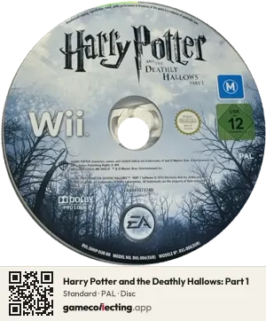 Harry Potter and the Deathly Hallows: Part 1 Nintendo Wii, PAL disc