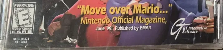 40 Winks, the ESRB box on its front