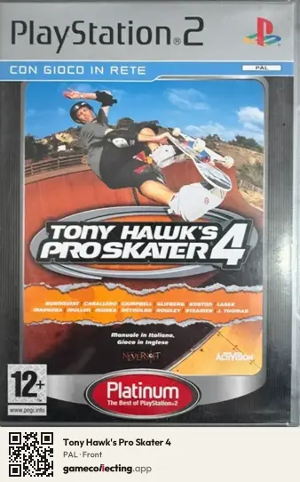 Tony Hawk's Pro Skater 4 PlayStation 2, PAL box front
