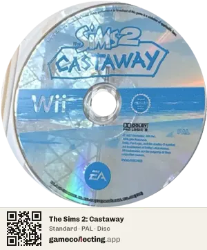 The Sims 2: Castaway Nintendo Wii, PAL disc