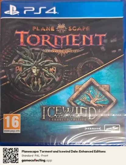 Planescape: Torment and Icewind Dale: Enhanced Editions PlayStation 4, PAL box front