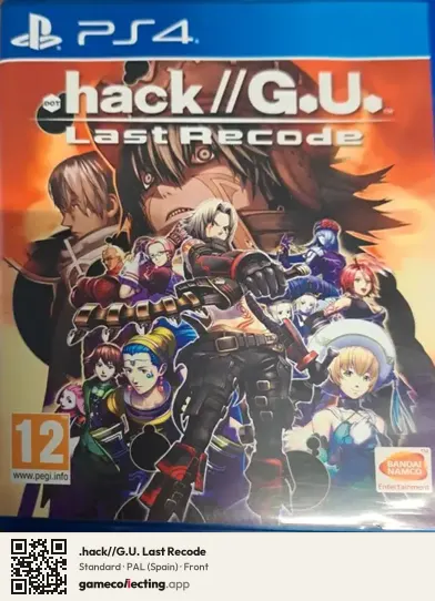 .hack//G.U. Last Recode PlayStation 4, Spain box front