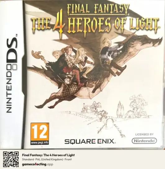 Final Fantasy: The 4 Heroes of Light Nintendo DS, United Kingdom box front