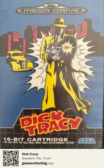 Dick Tracy Sega Mega Drive / Genesis, PAL box front