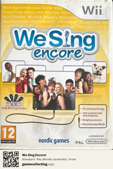 We Sing Encore Nintendo Wii, Nordic countries box front