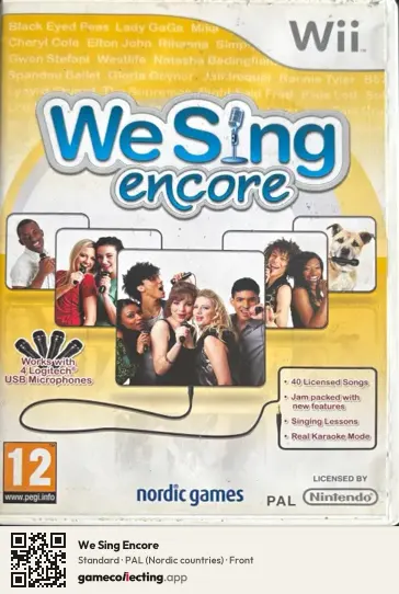 We Sing Encore Nintendo Wii, Nordic countries box front