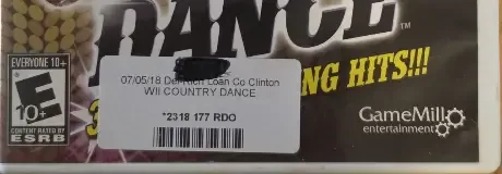 Country Dance, the ESRB box on its front