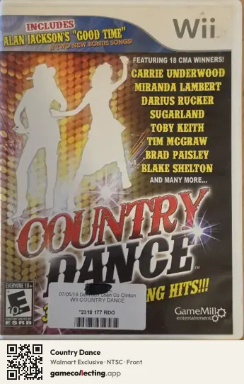 Country Dance Nintendo Wii, NTSC box front