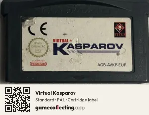 Virtual Kasparov Game Boy Advance, PAL cartridge label