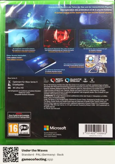 Under the Waves Xbox Series X, Germany box back