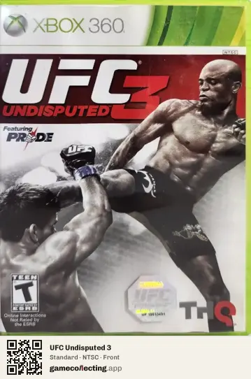 UFC Undisputed 3 Xbox 360, NTSC box front