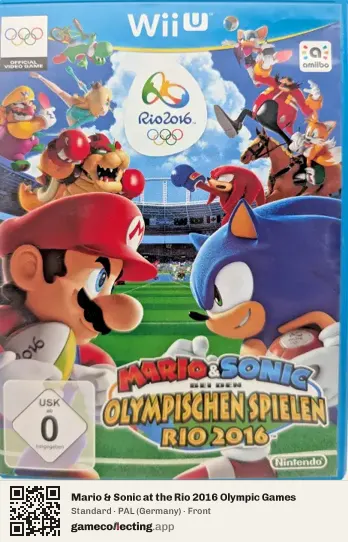 Mario & Sonic at the Rio 2016 Olympic Games Nintendo Wii U, Germany box front