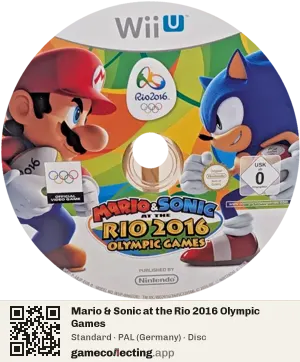 Mario & Sonic at the Rio 2016 Olympic Games Nintendo Wii U, PAL disc