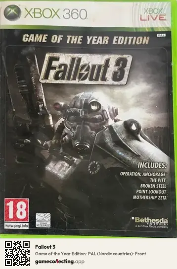 Fallout 3 Xbox 360, Nordic countries box front