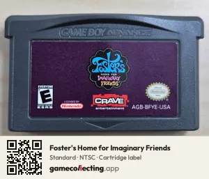 Foster's Home for Imaginary Friends Game Boy Advance, NTSC cartridge label