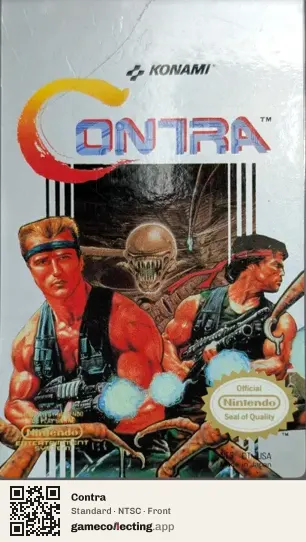 Contra Nintendo Entertainment System, NTSC box front