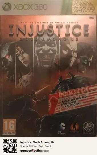 Injustice: Gods Among Us Xbox 360, PAL box front