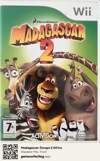 Madagascar: Escape 2 Africa Nintendo Wii, PAL box front