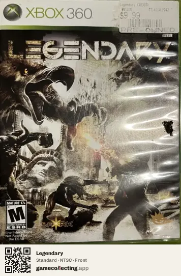 Legendary Xbox 360, NTSC box front