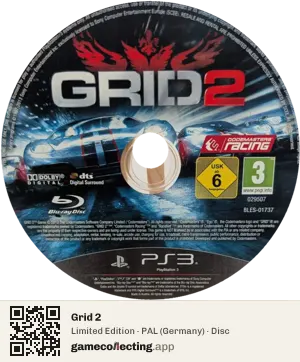 Grid 2 PlayStation 3, PAL disc