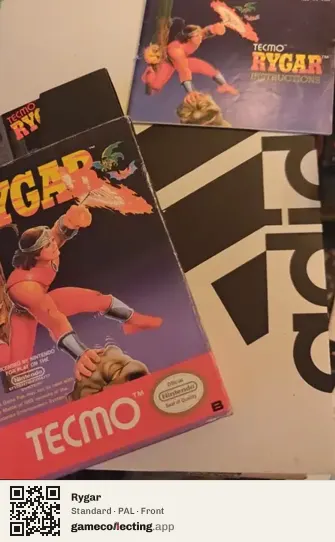 Rygar Nintendo Entertainment System, PAL box front