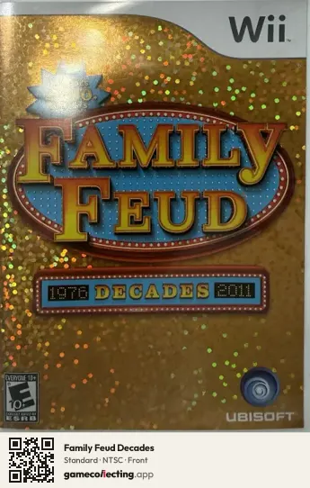 Family Feud Decades Nintendo Wii, NTSC box front