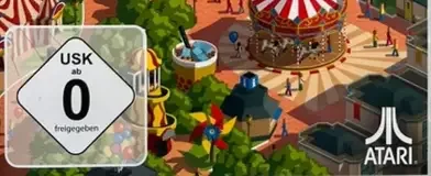 RollerCoaster Tycoon Adventures, the USK square on its front