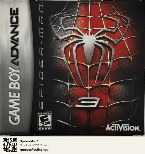 Spider-Man 3 Game Boy Advance, NTSC box front