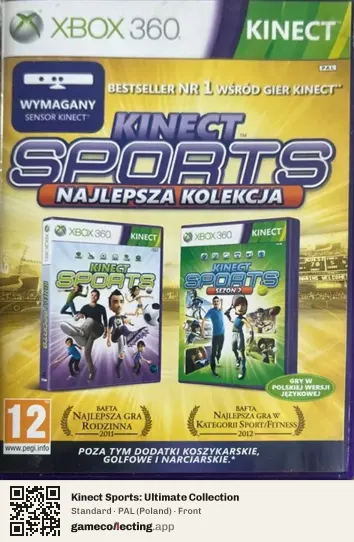 Kinect Sports: Ultimate Collection Xbox 360, Poland box front