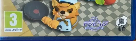 Overcooked!, the PEGI square on its front