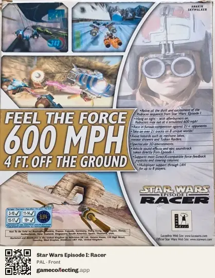 Star Wars Episode I: Racer Computer, PAL box front