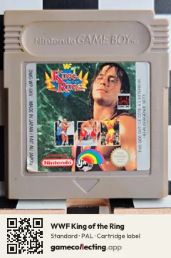 WWF King of the Ring Game Boy, PAL cartridge label
