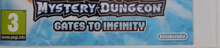 Pokémon Mystery Dungeon: Gates to Infinity, the PEGI square on its front