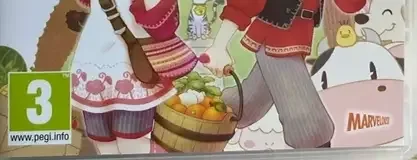 Story of Seasons: Grand Bazaar, the PEGI square on its front