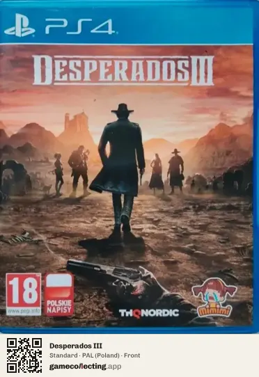 Desperados III PlayStation 4, Poland box front