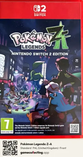 Pokémon Legends: Z-A Nintendo Switch 2, United Kingdom box front