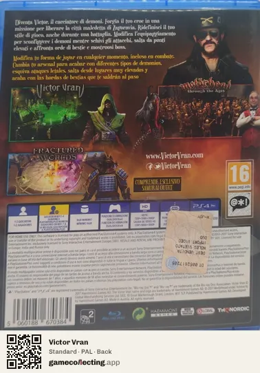 Victor Vran PlayStation 4, PAL box back