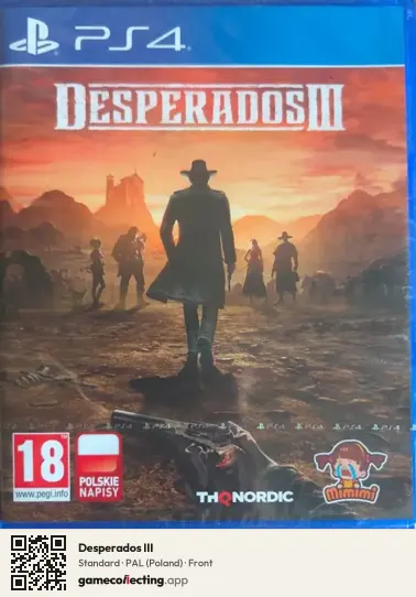 Desperados III PlayStation 4, Poland box front