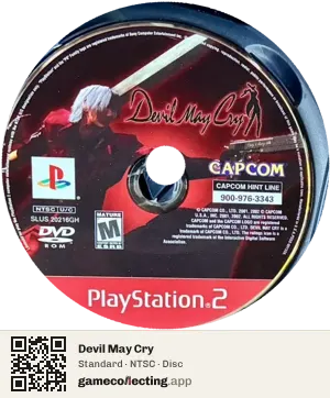 Devil May Cry PlayStation 2, NTSC disc