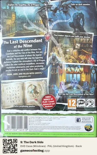 9: The Dark Side Computer, United Kingdom box back