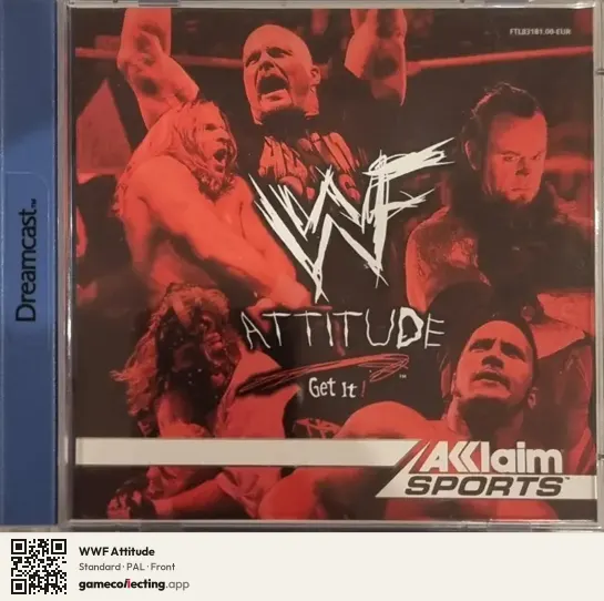 WWF Attitude Sega Dreamcast, PAL box front